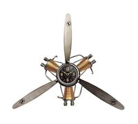 Horloge murale - Design - Hélice d'Avion - Métal - 63cm - Décoration Loft Industriel
