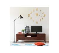 Horloge murale - - Design moderne 3D - Doré - 100 cm - XXL