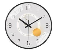 Horloge Murale Design Moderne Pendules Murales Silencieuse en Cadre pour Cuisine, Bureau, Salon, Décoration Mural avec Chiffres Gravés & Aiguilles(LM,25CM)