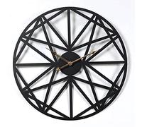 Horloge murale d'extérieur de jardin de 16 pouces grande horloge de jardin en métal en fer forgé sans conception numérique visage ouvert étanche horloge extérieure décoration d'horloge extérieure pour