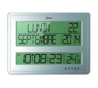 Horloge murale digitale date en français lisible