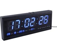 Horloge murale digitale moderne à LED Date Température 24 ou 12 heures Bureau
