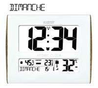 Horloge murale digitale radio-pilotée blanche Bons plans : Nouveauté