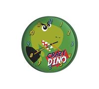 Horloge murale - dinosaure crazy dino - vert - 25 cm