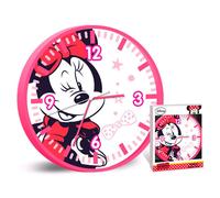 Horloge murale Disney Minnie Girls 25 cm rose/blanc