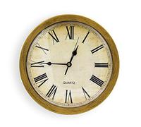 Horloge murale dissimulée, coffre-fort Vintage, grand espace de rangement, compartiment secret circulaire, adapté au stockage d'objets de valeur (Or)