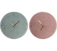 Horloge murale DKD Home Decor vert rose 40,5 x 5,5 x 40,5 cm (2 pièces)