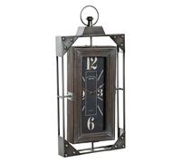 Horloge murale dkd homedecor loft bois fer (29 x 6,5 x 61 cm)