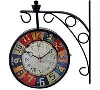 Horloge murale double face 25,4 cm antique vintage gare ferroviaire nautique décoration maison horloge murale Londres Victoria Station murale suspendue