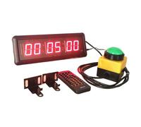 Horloge murale électronique LED de 11 pouces avec compte à rebours, chronomètre, minuteur d'intervalles et télécommande Utilisation multiscénario(6CM small button)