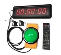 Horloge murale électronique LED de 11 pouces avec compte à rebours, chronomètre, minuteur d'intervalles et télécommande Utilisation multiscénario(10cm big button)
