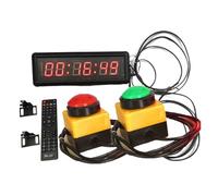 Horloge murale électronique LED de 11 pouces avec compte à rebours, chronomètre, minuteur d'intervalles et télécommande Utilisation multiscénario(2pcs 6cm buttons)