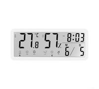 Horloge murale électronique pratique conçue pour améliorer n'importe quel espace tout en vous gardant informé de l'heure et de la météo (blanc)