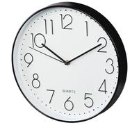 Horloge murale "Elegance", Ø 30 cm, silencieuse, noire/blanche