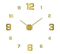 Horloge Murale en Acrylique, Mouvement Silencieux et Précis, Installation DIY, Applicable pour Divers Murs, Horloge Murale en Acrylique 3D avec Chiffres Flottants (80 cm Or)