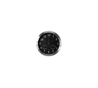 Perel Horloge murale ronde 35,5cm – Heure pilotée (DCF), thermomètre & hygromètre – aluminium argent
