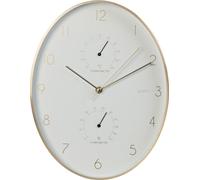 Horloge murale en aluminium avec thermomètre et hygromètre