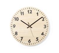 Horloge Murale en Bois Ø30cm - Design Naturel & Élégant - Silencieuse - Idéale pour Salon, Bureau, Chambre - Personnalisable avec impression - Décoration Murale Unique (Sans personnalisation)