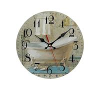 Horloge murale en bois à motif tasse à café rétro européen pour salon, chambre à coucher, horloge murale silencieuse à quartz