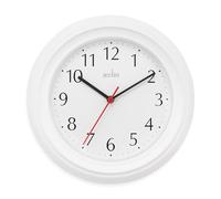 Horloge Murale en Bois du Wycombe Rouge, Plastique, Blanc, 1 pièce
