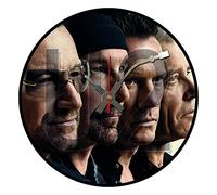 Horloge murale en forme de disque vinyle U2.