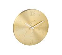 Horloge Murale en Métal "Carte du Monde" 35cm Doré