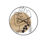 Horloge Murale en Métal ""Elegant"" 60cm Naturel & Noir