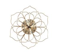 Horloge murale en métal familiale, modem art créatif arabe mural mural battant, fonctionnant, non tacle intérieur intérieur extérieur décoration murale murale suspendue (un 55x55cm / 22x22in)