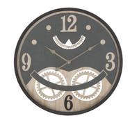 Horloge murale en métal noir Ø 67x6,5 cm