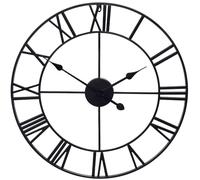 Horloge murale en métal rétro 3D noir 60 cm