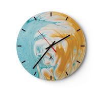 Horloge murale en verre 30x30cm Abstraction Renversé Peintures Wall Clock