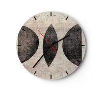 Horloge murale en verre 30x30cm Forme Chiffres Géométrique Wall Clock