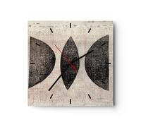 Horloge murale en verre 30x30cm Forme Chiffres Géométrique Wall Clock