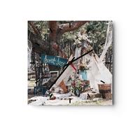 Horloge murale en verre 30x30cm Jeunes Mariés Amour Paysage Wall Clock