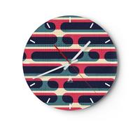 Horloge murale en verre 30x30cm L'Abstraction Patron Modernes Wall Clock