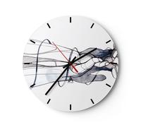 Horloge murale en verre 30x30cm Mains Surréalisme Graphismes Wall Clock