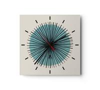Horloge murale en verre 30x30cm Oeil L'Abstraction Moderne Wall Clock