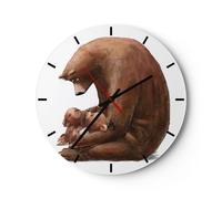 Horloge murale en verre 30x30cm Ours Ours En Peluche Pour Enfants Wall Clock