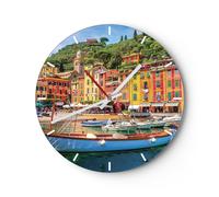 Horloge murale en verre 30x30cm Père Noël Marguerite Ligure Wall Clock
