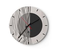 Horloge murale en verre 30x30cm Silencieuse Figures Formes Géométrie Wall Clock