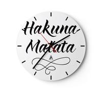 Horloge murale en verre 30x30cm Silencieuse Hakuna Maman Maxime Wall Clock