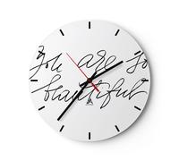 Horloge murale en verre 30x30cm Silencieuse Tu es tellement beau Wall Clock