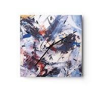 Horloge murale en verre 40x40cm Abstraction Renversé Peintures Wall Clock