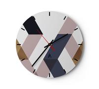 Horloge murale en verre 40x40cm L'Abstraction Patron Diamant Wall Clock