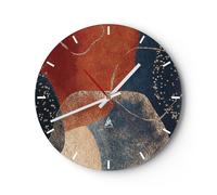 Horloge murale en verre 40x40cm Les couleurs les formes la géométrie Wall Clock