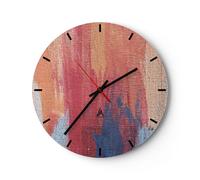 Horloge murale en verre 40x40cm Les couleurs les peintures l'abstraction