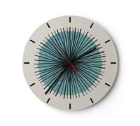 Horloge murale en verre 40x40cm Oeil L'Abstraction Moderne Wall Clock