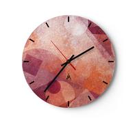 Horloge murale en verre 40x40cm Silencieuse abstraction moderne Wall Clock