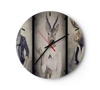 Horloge murale en verre 40x40cm Silencieuse animal abstraction Wall Clock