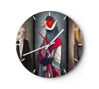 Horloge murale en verre 40x40cm Silencieuse animal abstraction Wall Clock
